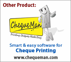 Do have a look at our other best selling product Chequeman ? Easy software for Cheque Printing